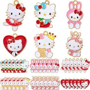 Enamel Cat Charms Jewelry Making Cute Kitty Charms Bracelets Necklaces DIY